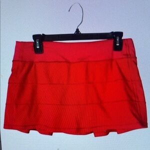 Lululemon Pace Rival Skirt Size 8 Red Tennis Pickleball Skort Preppy Activewear